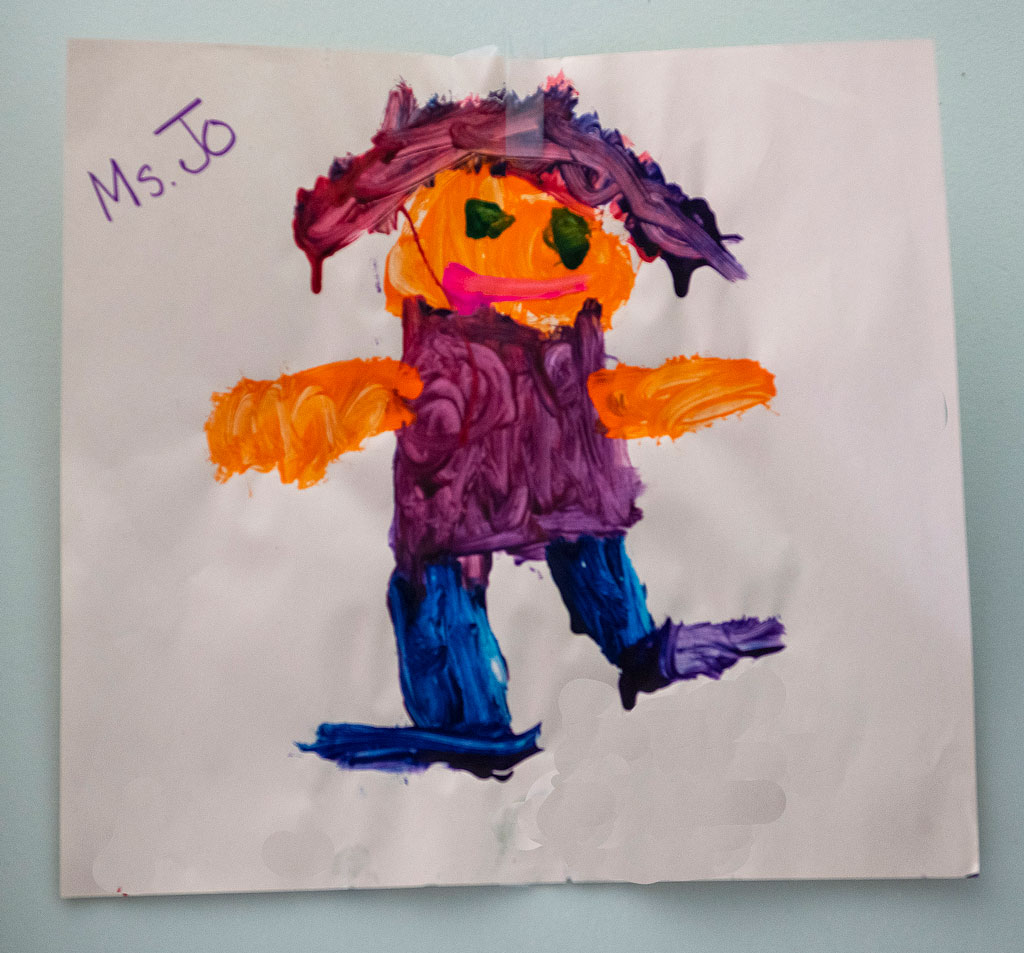 Child artwork of teacher